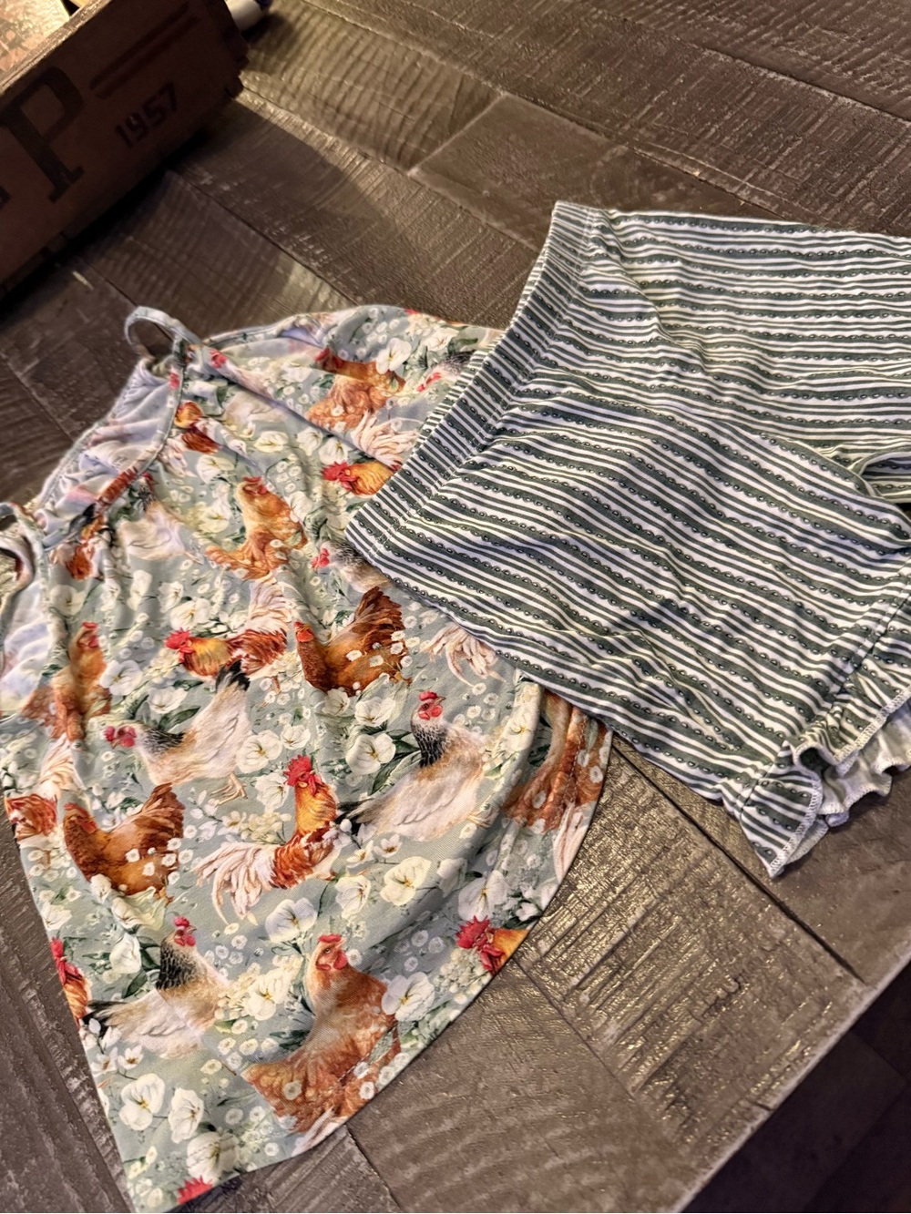Posh Peanut Janet Chicken peplum set
